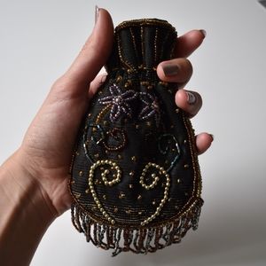 Vintage Handmade Beaded Small Pouch/Coin Purse